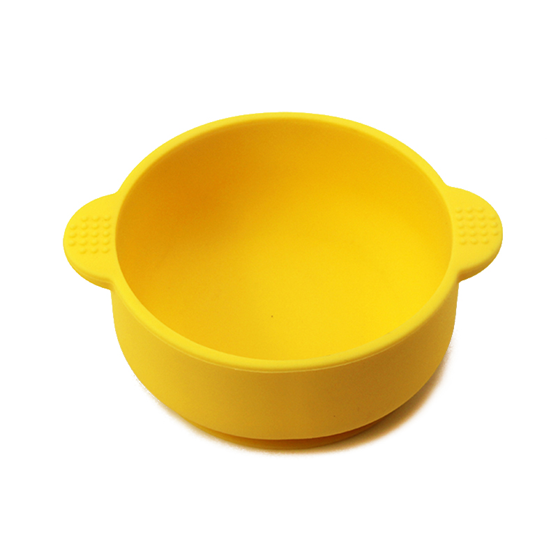 Bowl leanbh silicone mórdhíola, beathú babhla le súchán donaíonáin, do leanaí, leanaí