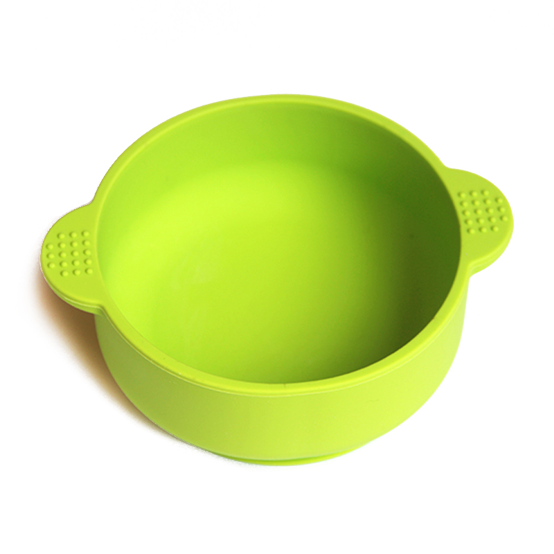 Bowl leanbh silicone mórdhíola, beathú babhla le súchán donaíonáin, do leanaí, leanaí