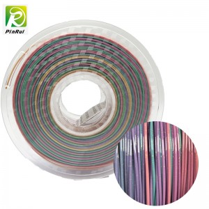 Pinrui Glitter Pla 1.75mm 3D Filiméid Printéir Sparkle Twinkling Dath Rainbow