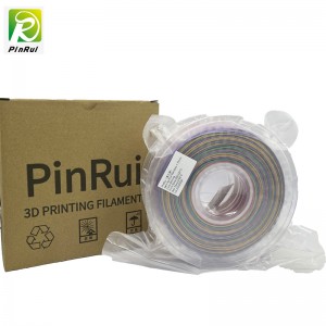 Pinrui Glitter Pla 1.75mm 3D Filiméid Printéir Sparkle Twinkling Dath Rainbow