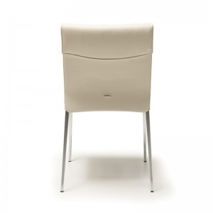 Cathaoir itheacháin leathair Miotal Bánna hIodáile Sraith de 6 don seomra bia