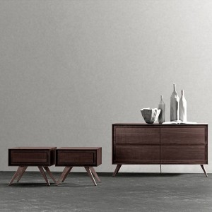 Stíl shean -scandinavian Stíl shean -chomh -aireachta adhmaid gallchnó gallchnó soladach buffet taobh cois leapa adhmaid adhmaid soladach