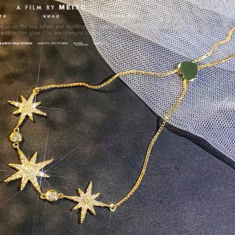 Faisean jewelry Tuochen Dearadh Nua 18K N14K N10K Bracelet Bailiúcháin Star Diamond Óir