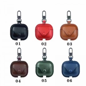 Oiriúnach do Apple Airpods Pro 3 Cás Cosanta, Bosca Headset Gan Sreang Bluetooth, Cás Cosanta Bosca Stórála, atá clúdaithe go hiomlán agus Scratch, donn leathairna hIodáile