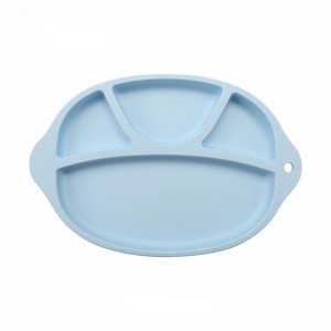 Pláta Silicone Bia Mórdhíola Pláta Silicone Roinnte Plátaí Leanbh Silipe Neamh-Silip le haghaidh leanaí óga ag beathú pláta dinnéir silicone