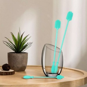 Scuab glantacháin gloine buidéal cistine silicone bog