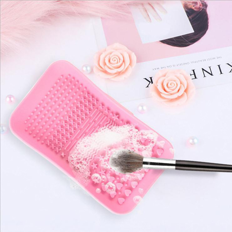 Makeup Scuab Níochán Glanadh Mat Fondúireacht Scuab Scrubber Scrubber Bord Scrubber Scuab Silicone Silicone Scuab Glantóir Glantóir