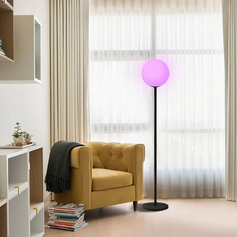 Lampa urláirnua -aimseartha RGB le dimmer le haghaidh seomra suí seomra leapa staidéar óstán maisiúchán lampa urláir dimmable le cianrialtán