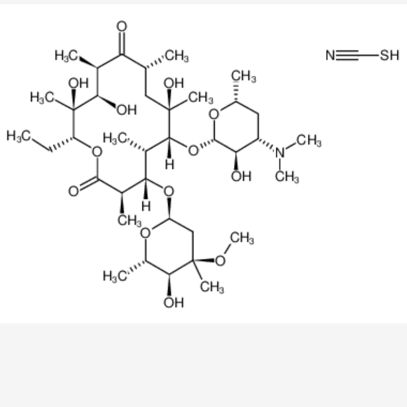 Thiocyanate erythromycin