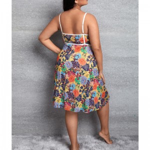 Gúna Cami Priontála Teochriosach Le Mionsonraí Báinín Bán