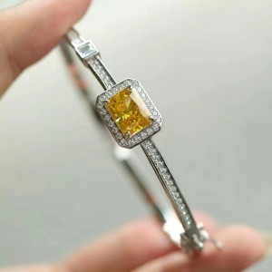 Airgead Sterling 925 le bracelet diamant ildaite carbóin ard