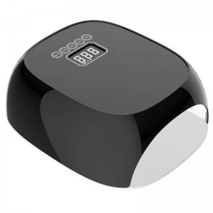 Mnr 801pro lampa ingne faoi stiúir gan sreang, triomadóir ingne gan sreang, solas ingne in -athluchtaithe 72W, lampa ingne glóthach iniompartha faoi stiúir le 4 bhraiteoir suímh lasc ama agus glas taispeána LCD