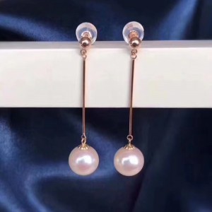 18kn14kn10kn9k earring péarla órga réidh le long
