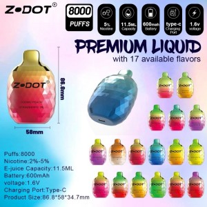 8000puffs toitíní leictreonacha vape indiúscartha