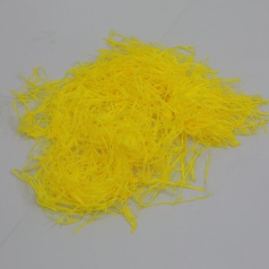 Páipéar Sredded Crinkle Buí ag líonadh buí