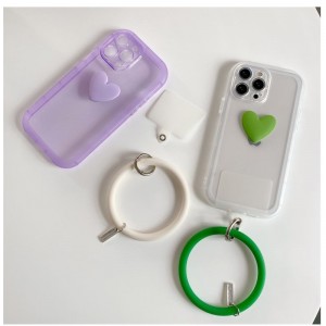 Oiriúnach do chás fón póca Apple iPhone13Pro, cás fón póca silicone, grá Bracelet Cás Bog