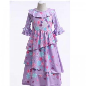 Cosplay Carnival Kids Cailíní Páirtí Páirtí Encanto Madrigal Outfits Feisteas Gúna Oíche Shamhna Mirabel