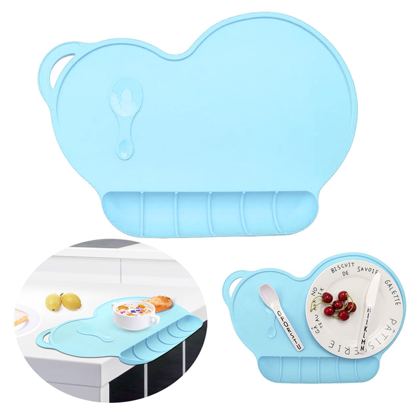 Silicone Neamh-Stáite Placemats Taistil Iniompartha Iniompartha do Pháistí Diner Tiny