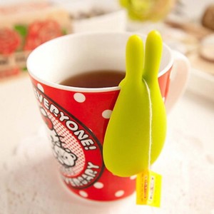 Sealbhóir mála tae cruth coinín, gearrthóga tae tae gearrthóg cupán, gearrthóga infuser tae silicone