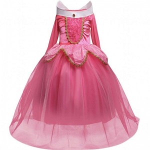 Leanaí Éadaí Oíche Shamhna Sleeping Beauty Party Party Party Gúna éadaí Cailíní 2-10 bliana Gúna banphrionsa Aurora HCSP-002