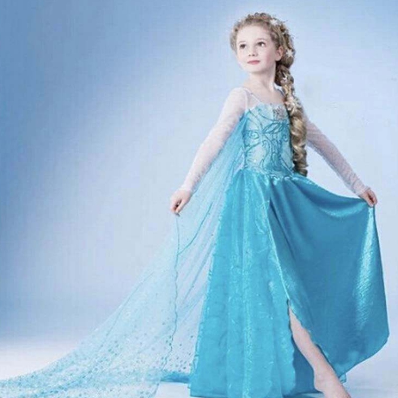 Cóisir Lá Breithlána Nollag Banphrionsa Cosplay Elsa 2 Gúna Cailíní DGHC-002