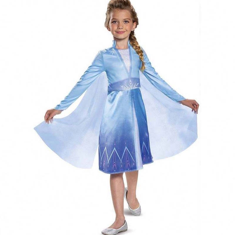 Kids Girls Oíche Shamhna Cosplay Cosplay 110-150cm Banphrionsa Gúna Up Elsa Gúna Banphrionsa HCGD-011