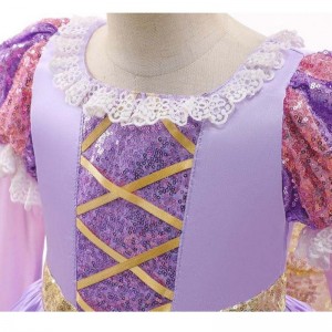 Baige Amazon Díolachán Hot Gúnaí páistí Cosplay Costumes Oíche Shamhna Sophia Rapunzel Gúna Banphrionsa Gúna Páirtí Fada