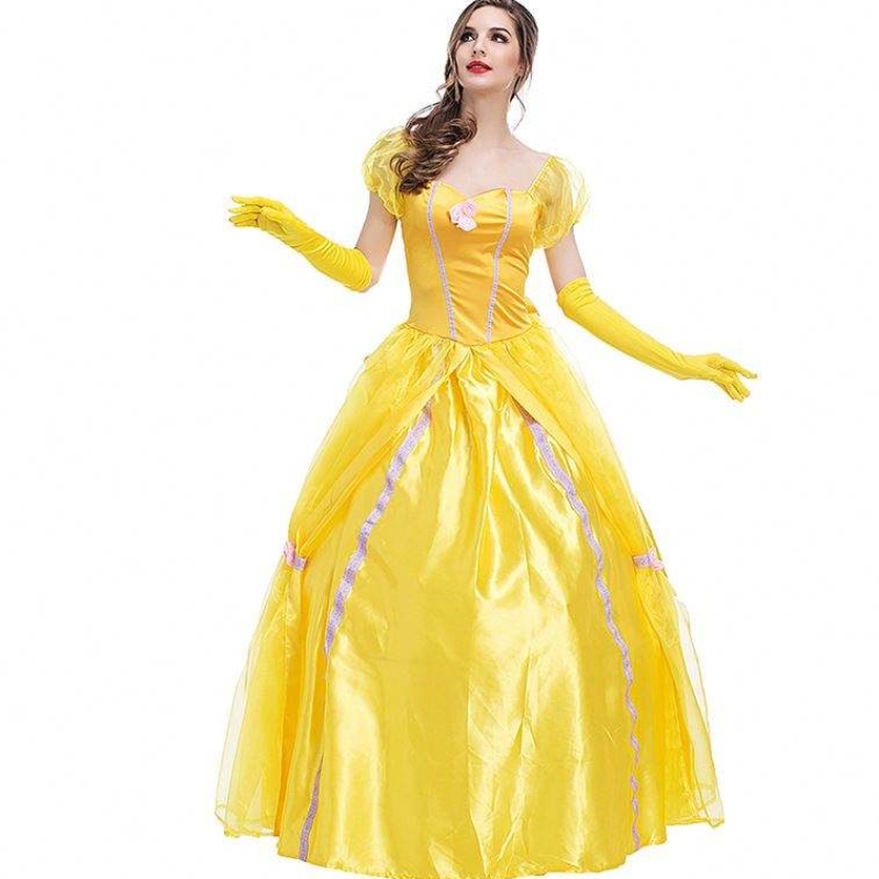 Gúnaí Leansa Costaileacha Belle Gúna Lady for Beauty and the Beast Women Party Clothing