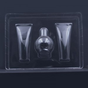 Folús saincheaptha a fhoirmíonn tráidire pacáistiú blister plaisteach cosmaideach