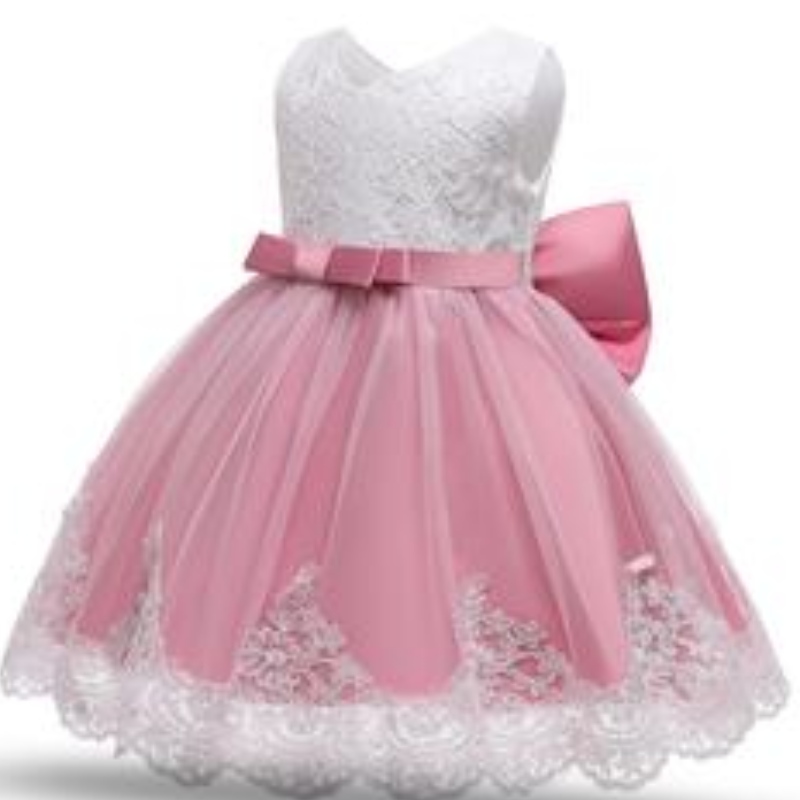 Cailíní Babaí Bow Fluffy Bow Knot Banphrionsa Gúna Lapadán páistí Breithlá Fabraicí Tulle Páirtí Vestidos Leanaí Caith Éadaí Ócáideach