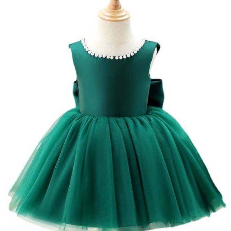 Baige Green Backless Party Party Kids Kids First Communion110; GOWN Banphrionsa Bainise Ball Gúna DZ007
