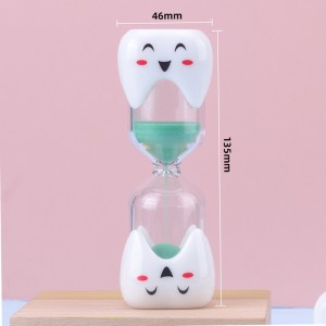 Brushingnua cruthaitheach 2nóiméad 3nóiméad clog gainimh dona páistí uair an chloig de ghloine ghloine smiley smiley amadóir plaisteach uair an chloig plaisteach