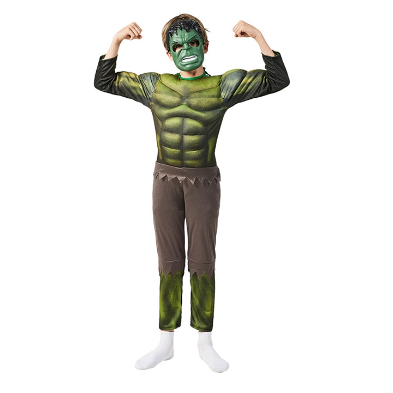 Costumes Green Hulking le héadaí masc masc matáin éadaí Oíche Shamhna Superhero dona páistí Buachaillí Bronntanas Lá Leanaí