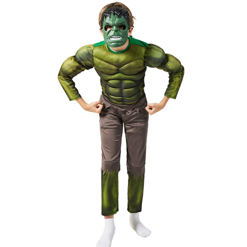 Costumes Green Hulking le héadaí masc masc matáin éadaí Oíche Shamhna Superhero dona páistí Buachaillí Bronntanas Lá Leanaí