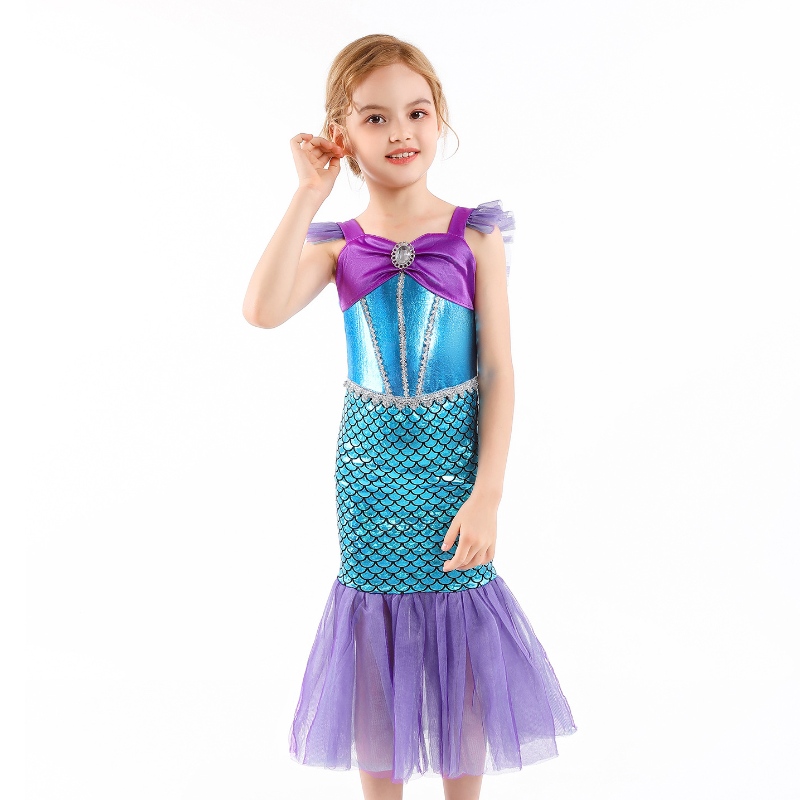 Cailín Banphrionsa Little Mermaid Gúna páistí Cosplay Charm Leanaí Leanaí Carnival Breithlá Éadaí Cóisir Breithlá Cailíní