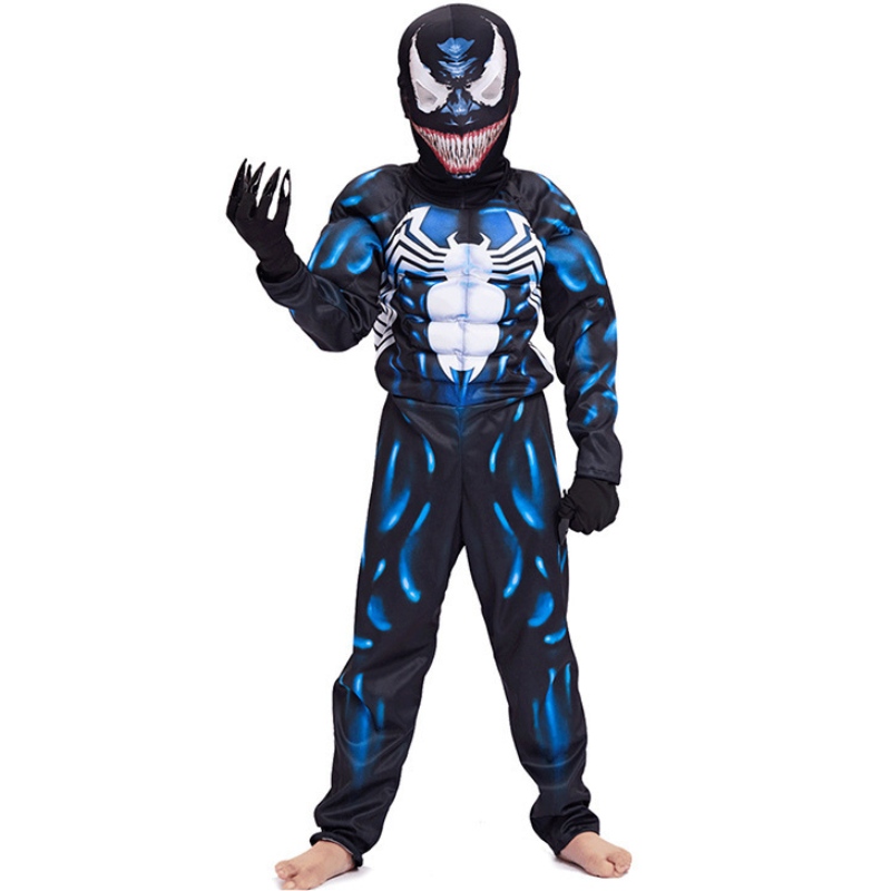 Cosplay Cosplay Cosplay Superhero Feisteas Scannán Scannán Venom Kids Buachaillí Éadaí Oíche Shamhna do Pháistí