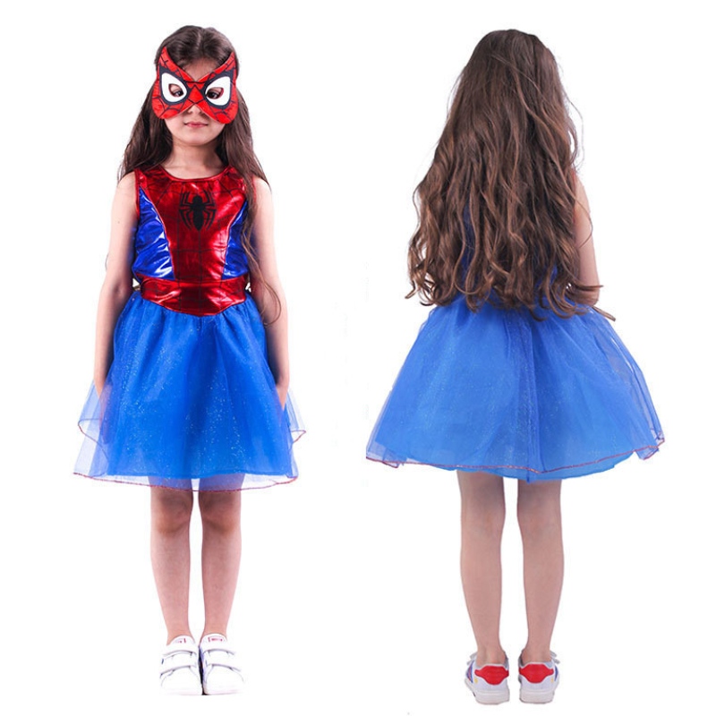 Cailíní Spider Lae Leanaí Costas Cosplay Costumes do Pháirtí Fancy Breithlána bpáistí