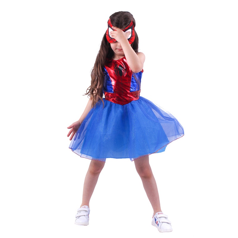 Cailíní Spider Lae Leanaí Costas Cosplay Costumes do Pháirtí Fancy Breithlána bpáistí