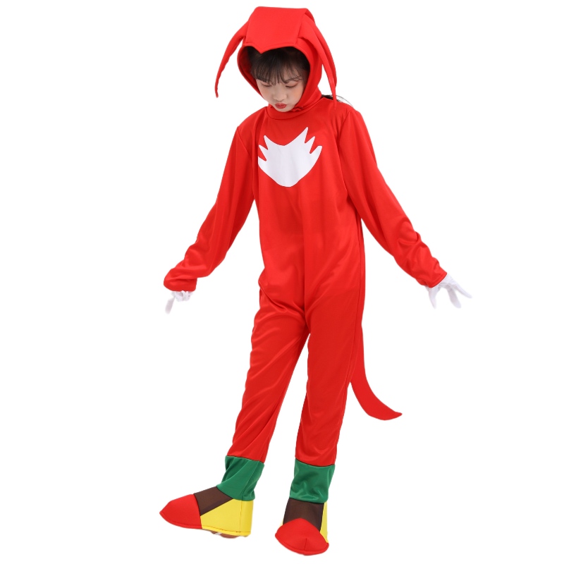 Éadaí Cosplay Sonic Red do Leanaí Páirtí Oíche Shamhna Páirtí Sonic Rat Jumpsuit