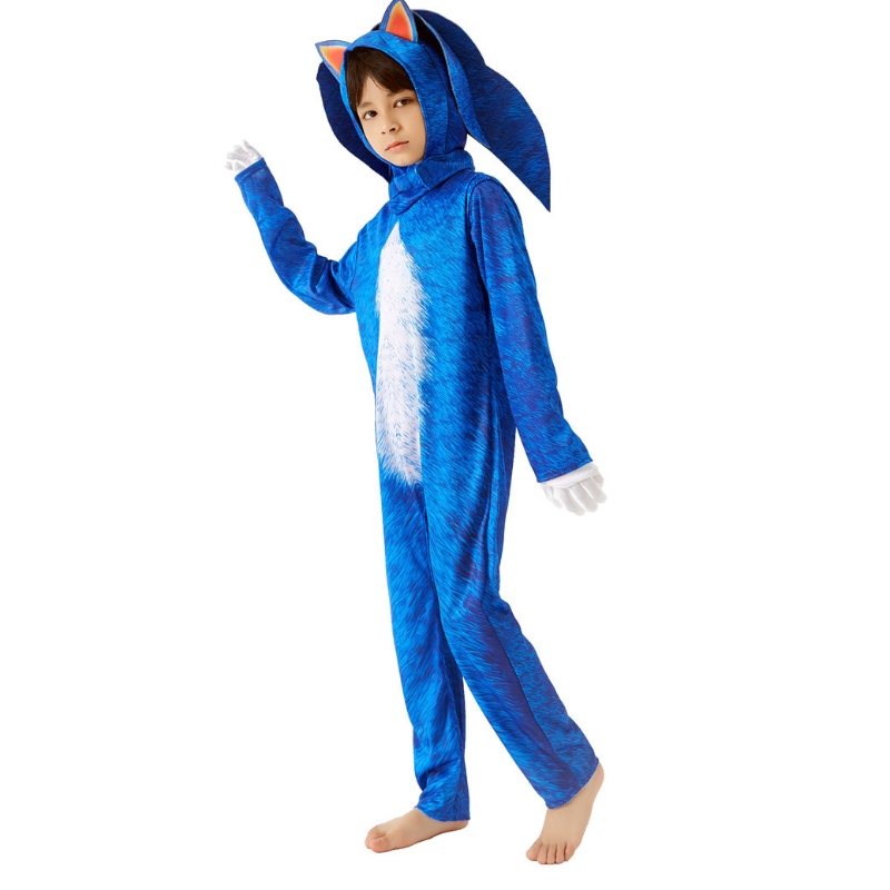 Buachaillí Stíl Nua Jumpsuits le Páirtí Accessories Cosplay Clothes Clothes Kids Sonic Oíche Shamhna