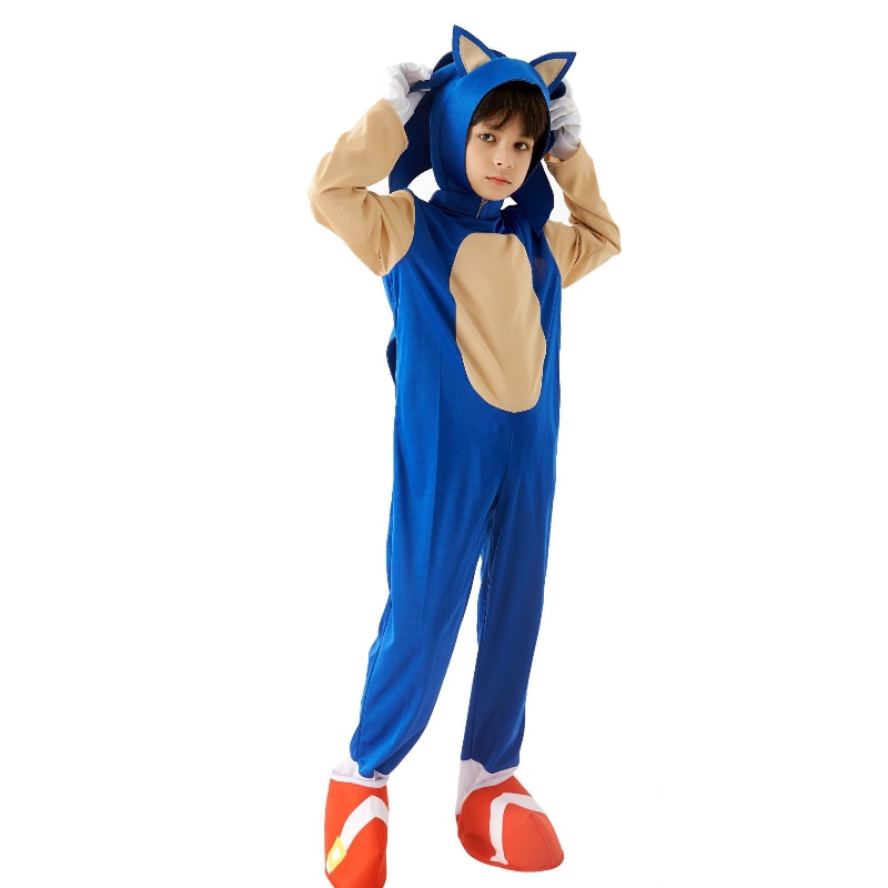 2022 Kids gleoite gleoite éadaí scannáin Sonic Sonic Feisteas Black Blue Sonic éadaí