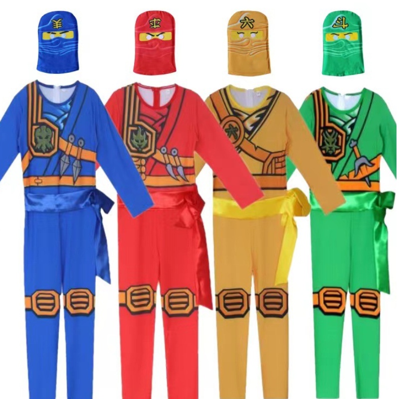 Díol te Leanaí Oíche Shamhna Díolachán Páirtí Deonach Suasninja Go éadaí dona páistí Ninja Cosplay Jumpsuits Masc Set Set Set