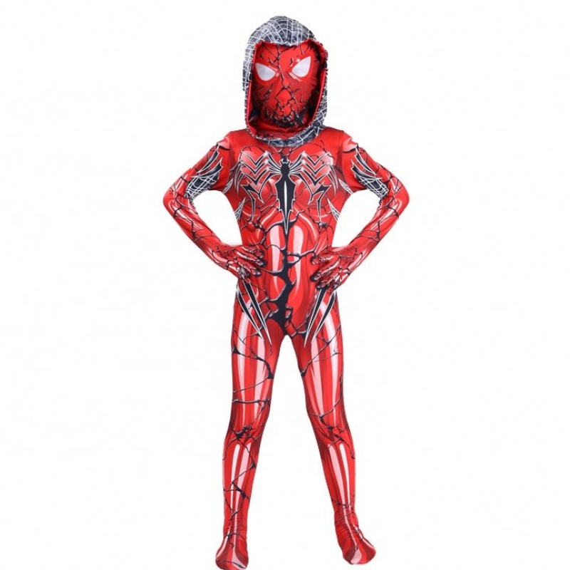 2022 Dath Dearg Nua Iomlán Fullbody Suit Páirtí Oíche Shamhna Teilifíse Nmovie Cosplay Anime Anime Spiderman éadaí Spiderman le masc aghaidh