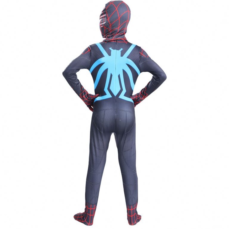 Cluiche Scannán Teilifíse Nua Muscle Cluiche Tuismitheoir-Children Boys Kid Amazing Black Red Superhero Jumpsuit Oíche Shamhna Cosplay Cosplay Spiderman éadaí Spiderman