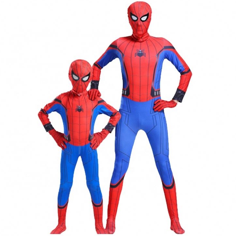 Cluiche Scannán Teilifíse Bodysuit Tuismitheoir-Children Cruinne Comhthreomhar Spider Black Spider Jumpsuit Aosach Anime Cosplay Spiderman Éadaí Oíche Shamhna