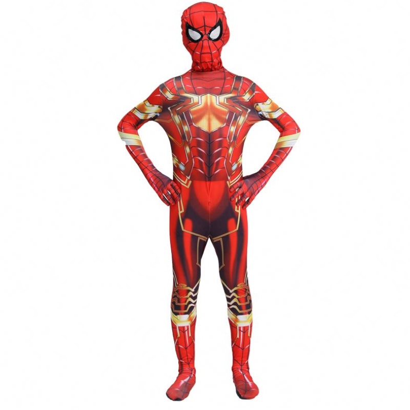 Páistí Páirtí Oíche Shamhna is teo TV Nadults TV Nmovie Superhero Jumpsuit Cosplay Anime Spiderman faoi Dhíon éadaí faoi dhíon le masc