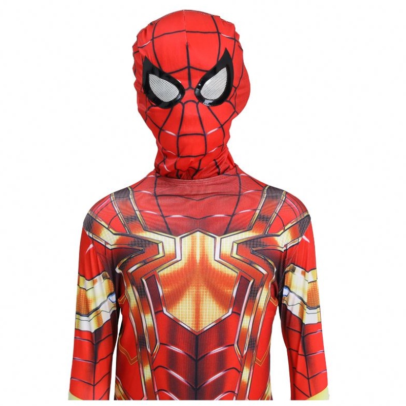 Páistí Páirtí Oíche Shamhna is teo TV Nadults TV Nmovie Superhero Jumpsuit Cosplay Anime Spiderman faoi Dhíon éadaí faoi dhíon le masc