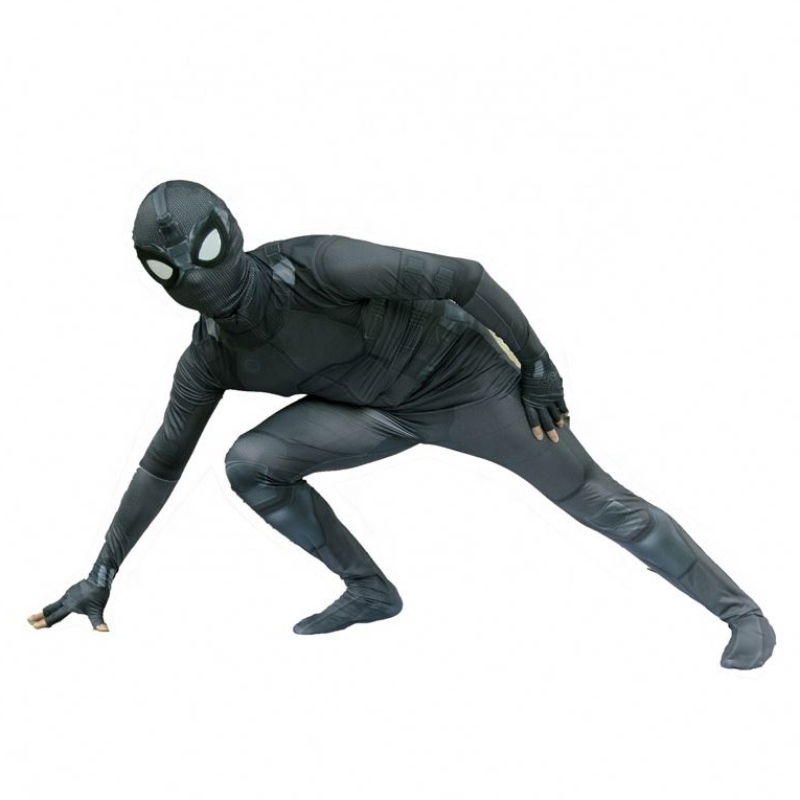 Stílnua Superhero Superhero Zentai Suit do Teilifís Oíche Shamhna Nmovie Cosplay Black Spider Man Feisteas le masc aghaidh dona páistínadults