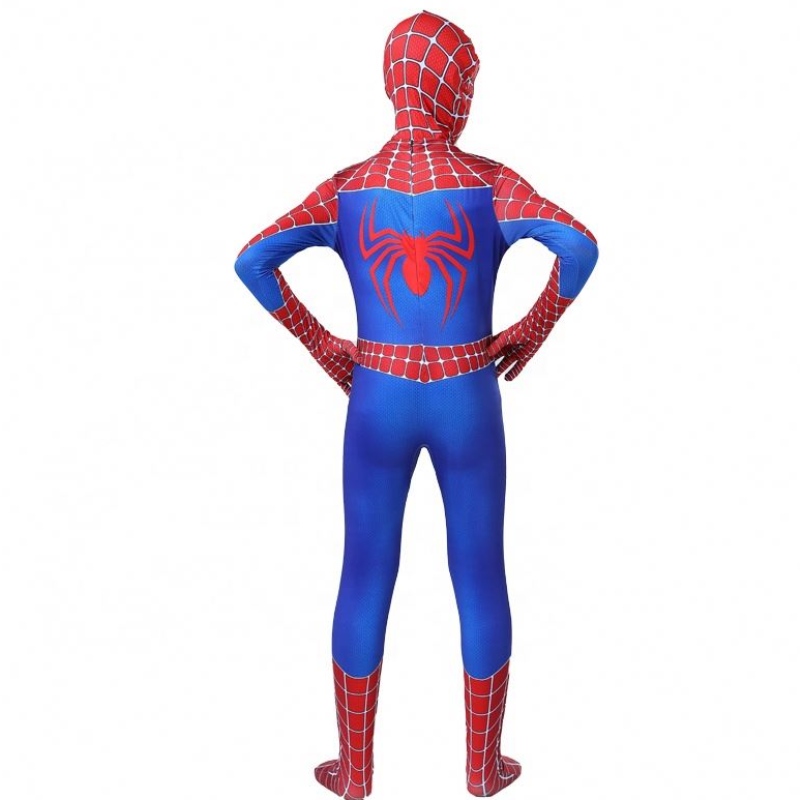 Zip Up Scannán Clasaiceach Anime Jumpsuit Tight do Charnabhal Oíche Shamhna Éadaí Cospideoige Amazing Spiderman dona páistí le masc aghaidh