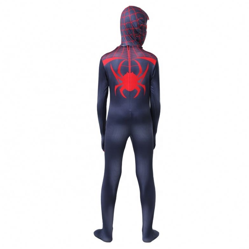 Stíl Nua Díol Te Oíche Shamhna Dubh Do Buachaillí Teilifíse Leanaí Nmovie Superhero Cosplay Factory Monarcha Díreach Spider Man Jumpsuit Costumes